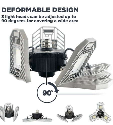 Three Led Garage Light- Led Adjustable Light-Basement Led Light