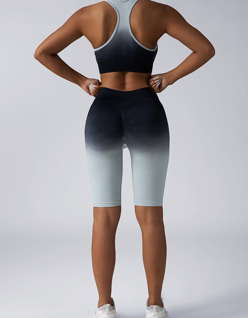 Load image into Gallery viewer, Workout Sets for Women 2 Piece Seamless Crop Tank High Waist Shorts Yoga Outfits,Workout Outfits for Women 2 Piece Seamless Sport Bra High Waist Yoga Leggings Sets

