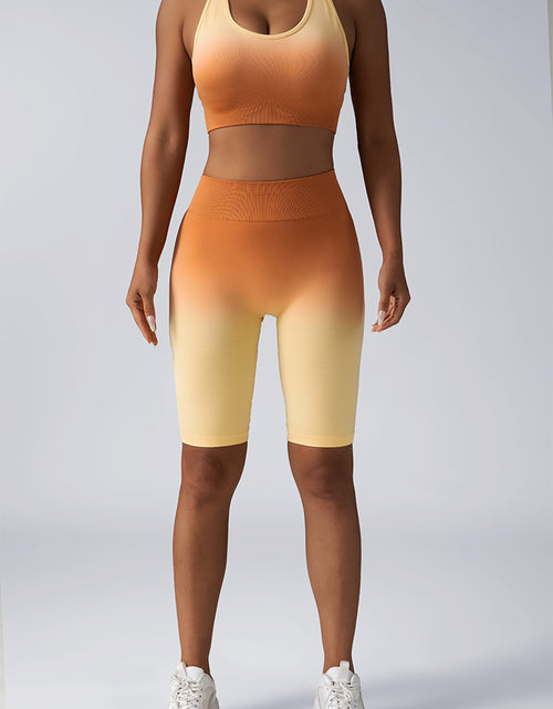 Load image into Gallery viewer, Workout Sets for Women 2 Piece Seamless Crop Tank High Waist Shorts Yoga Outfits,Workout Outfits for Women 2 Piece Seamless Sport Bra High Waist Yoga Leggings Sets

