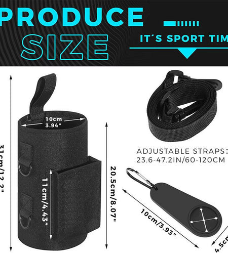 Magnetic Gym Water Bottle Bag Non Slip Magnetic Gym Sling Bag Portable Magnetic Water Bottle Carrier Holder for Gym Accessories