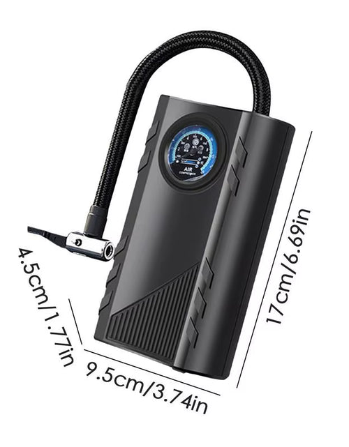 Load image into Gallery viewer, Portable Car Tire Inflator Electric Car Tire Air Pump Compact Tire Inflator with Pressure Gauge Efficient Tire Pump for Cars
