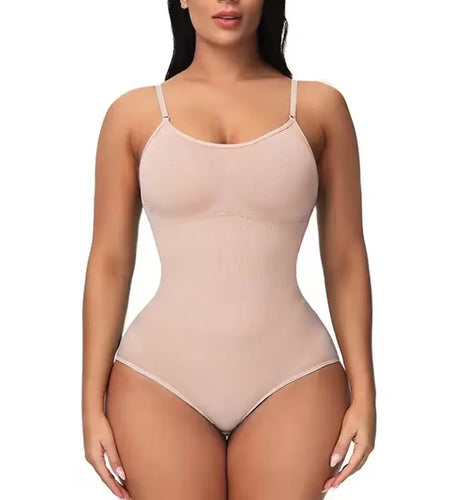 1 Piece Solid Seamless Shaping Shapewear Bodysuit, Tummy Control Butt Lifting Slimmer Body Shaper, Women'S Underwear & Shapewear