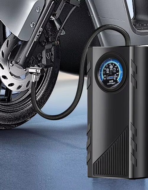 Load image into Gallery viewer, Portable Car Tire Inflator Electric Car Tire Air Pump Compact Tire Inflator with Pressure Gauge Efficient Tire Pump for Cars
