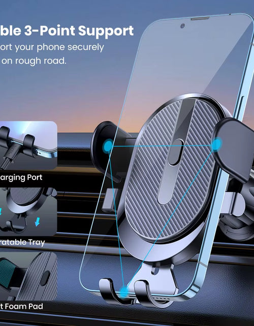 Load image into Gallery viewer, TOPK Car Phone Holder Mount 2023 Upgrade Auto Locking  Phone Holder with Hook Clip for Car Air Vent for Iphone Samsung
