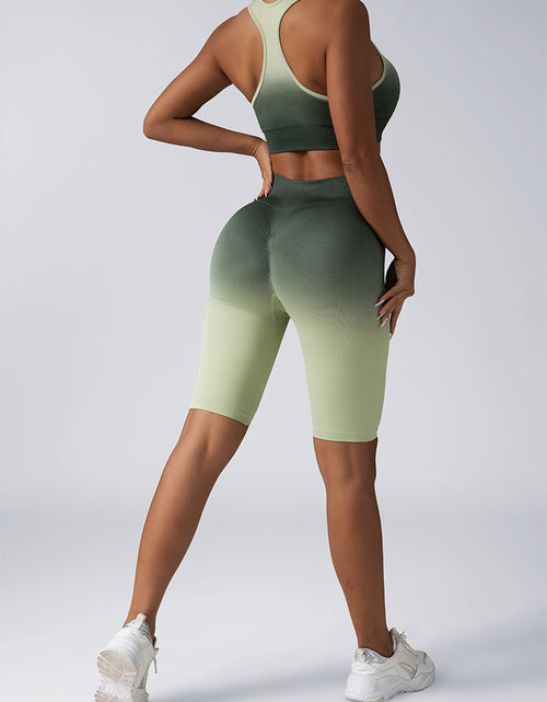 Load image into Gallery viewer, Workout Sets for Women 2 Piece Seamless Crop Tank High Waist Shorts Yoga Outfits,Workout Outfits for Women 2 Piece Seamless Sport Bra High Waist Yoga Leggings Sets

