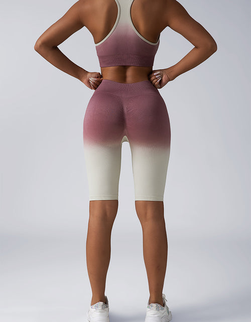 Load image into Gallery viewer, Workout Sets for Women 2 Piece Seamless Crop Tank High Waist Shorts Yoga Outfits,Workout Outfits for Women 2 Piece Seamless Sport Bra High Waist Yoga Leggings Sets
