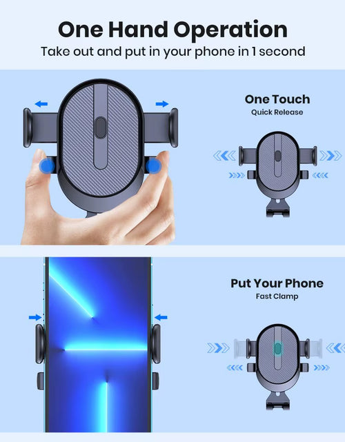 Load image into Gallery viewer, TOPK Car Phone Holder Mount 2023 Upgrade Auto Locking  Phone Holder with Hook Clip for Car Air Vent for Iphone Samsung
