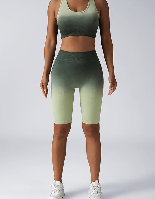 Load image into Gallery viewer, Workout Sets for Women 2 Piece Seamless Crop Tank High Waist Shorts Yoga Outfits,Workout Outfits for Women 2 Piece Seamless Sport Bra High Waist Yoga Leggings Sets
